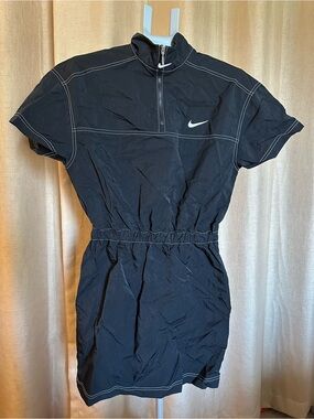 Nike Women's Black Half Zip Dress Mini